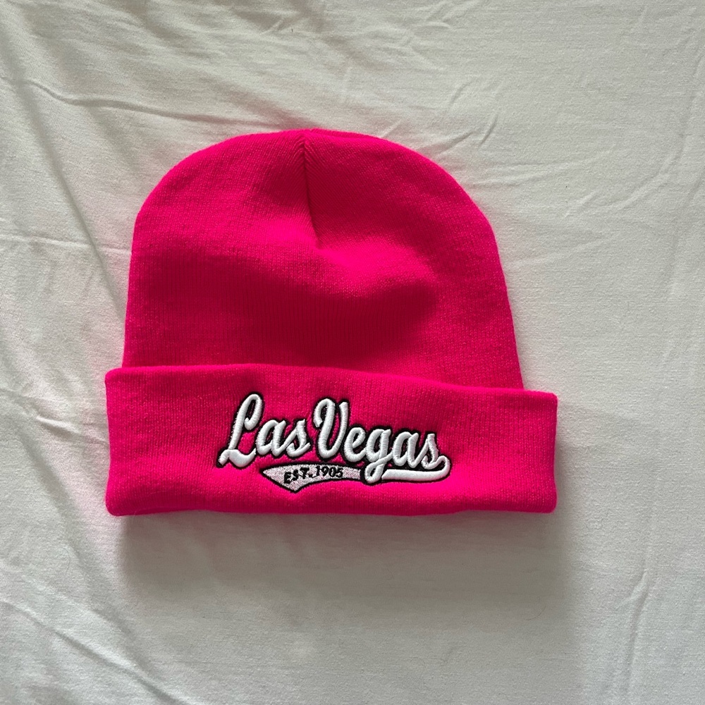 Las Vegas Pink Beanie Hat